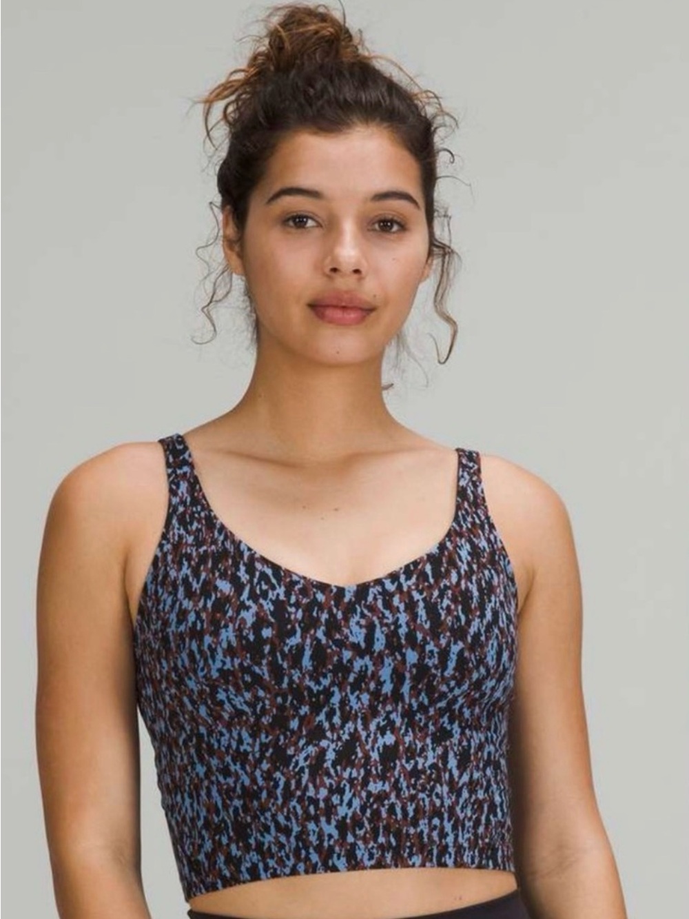 Lululemon Align Tank Top Leopard Camo Blue Nile Size 8